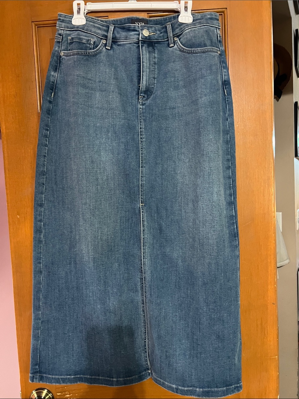 NYDJ Blue Denim MIDI Skirt - Wide A-Line   NEVER WORN. PERFECT!